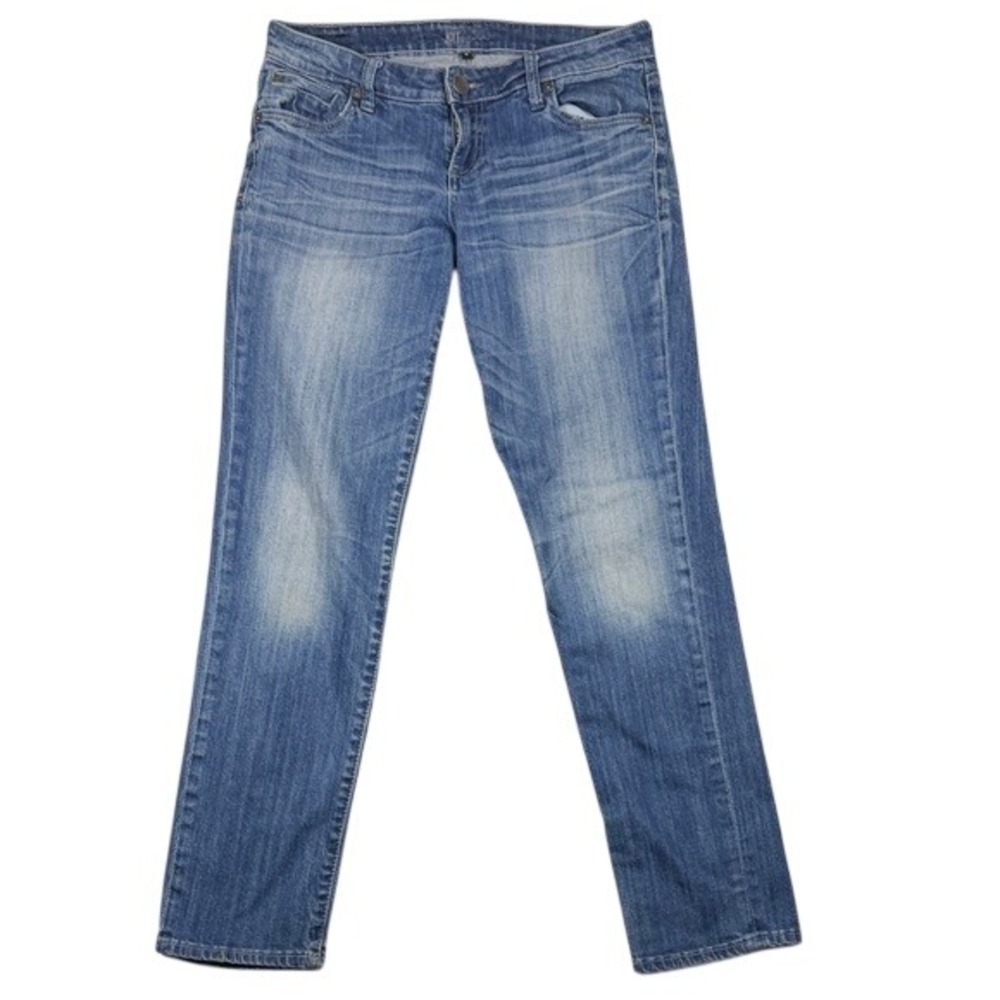 KUT from the Kloth Womens Size 4 Straight Leg Jeans Medium Wash Stretch Denim